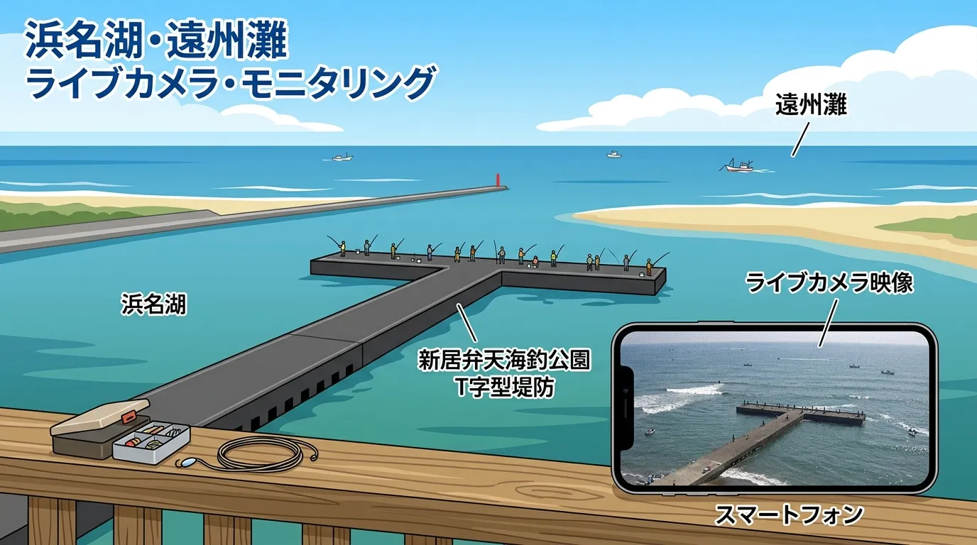 新居弁天海釣公園のライブカメラ完全ガイド｜浜名湖の海況を釣行前にチェック