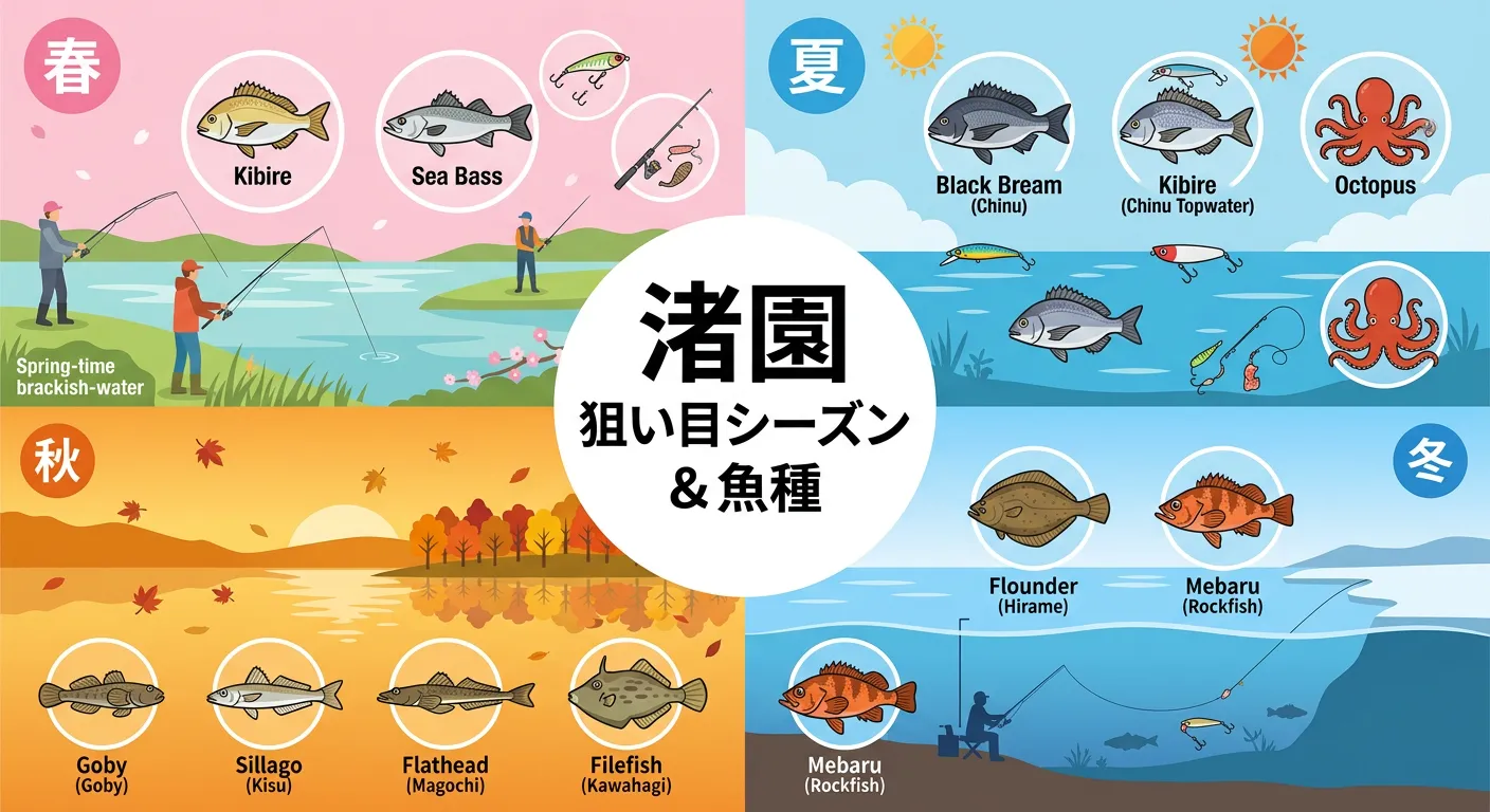 渚園の釣りシーズンと狙い目