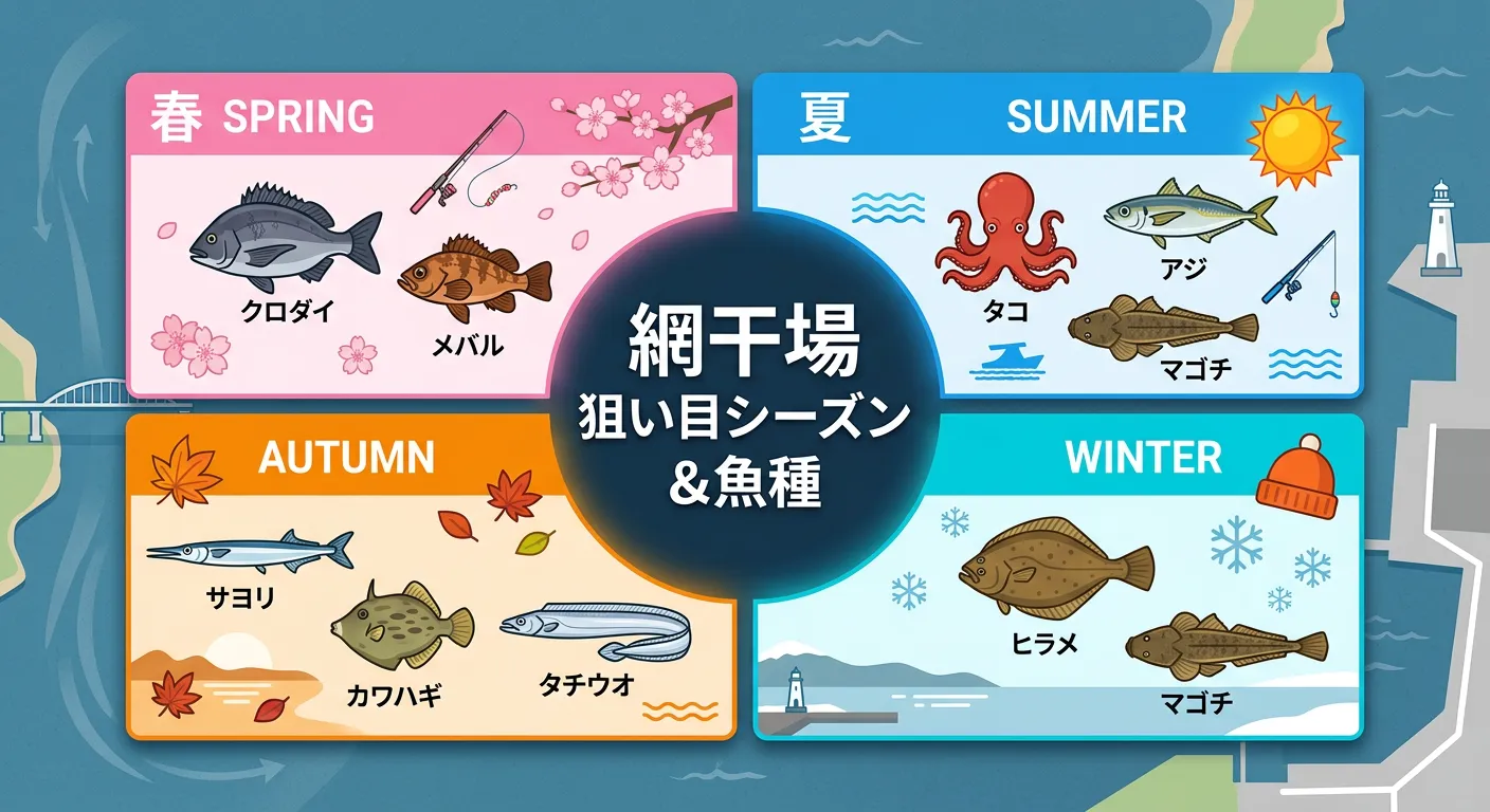 網干場の釣りシーズンと狙い目