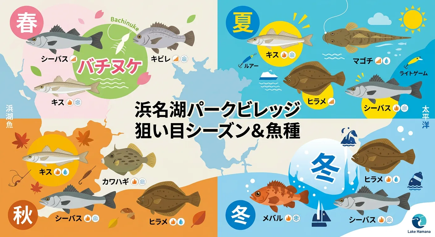 浜名湖パークビレッジ周辺の釣りシーズンと狙い目