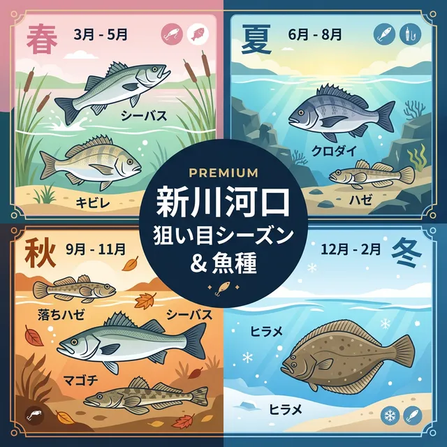 新川河口の釣りシーズンと狙い目