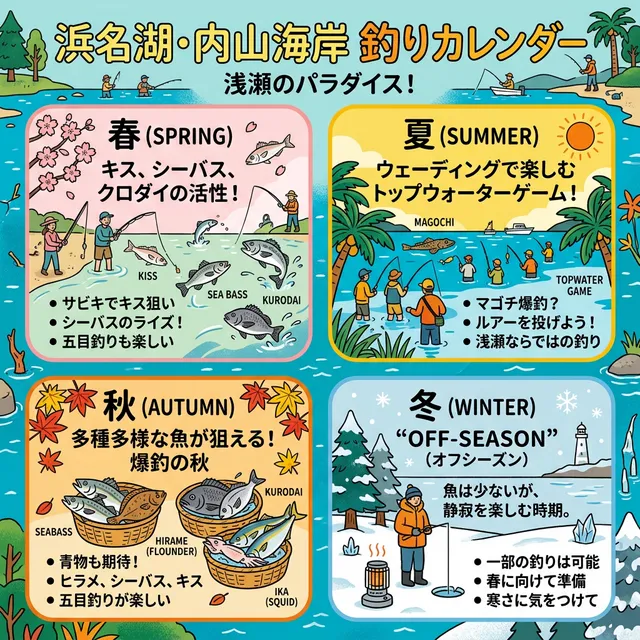 シーズンごとに釣れやすい魚