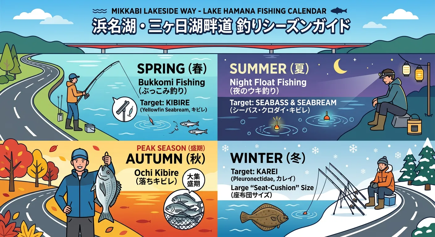 レークサイドウェイ周辺のシーズン別攻略ガイド