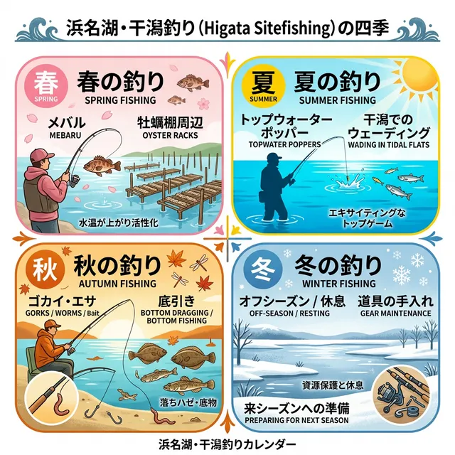 シーズンごとに釣れやすい魚