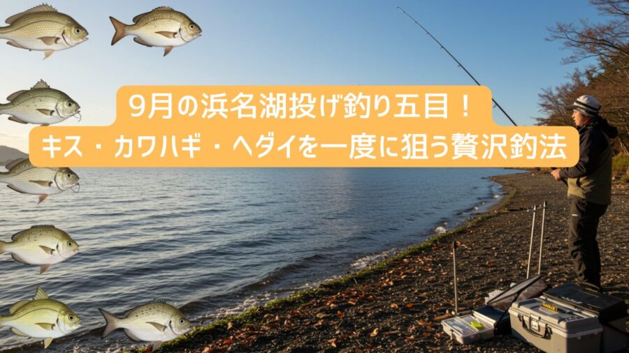 9月の浜名湖投げ釣り五目！キス・カワハギ・ヘダイを一度に狙う贅沢釣法