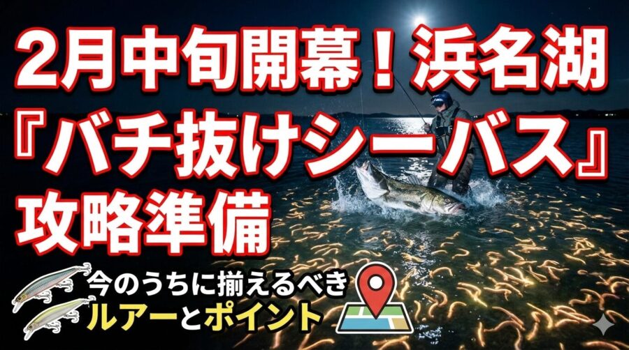 浜名湖のバチ抜けは例年だ2月中頃から。1月の終わりから準備しておきましょう。